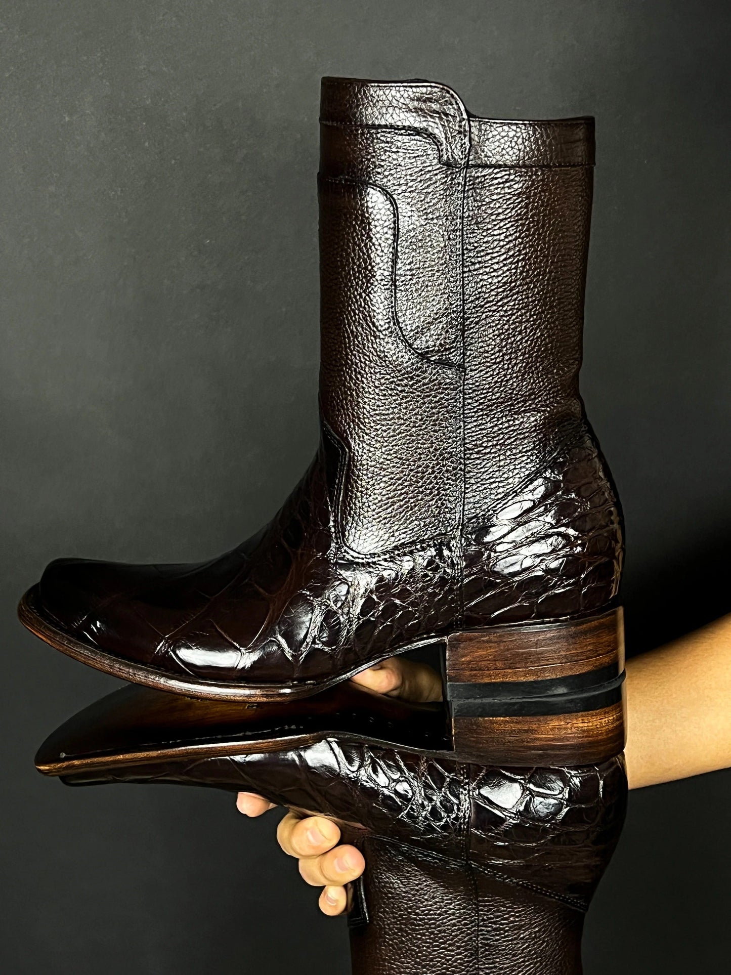 Christian Dark Brown Crocodile Alligator Dubai