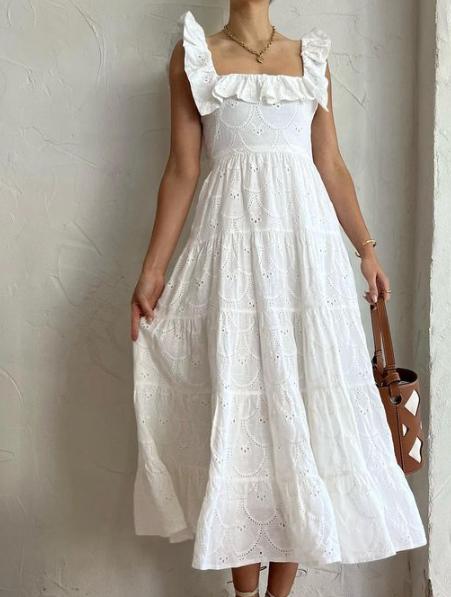 the Leon Dress in White