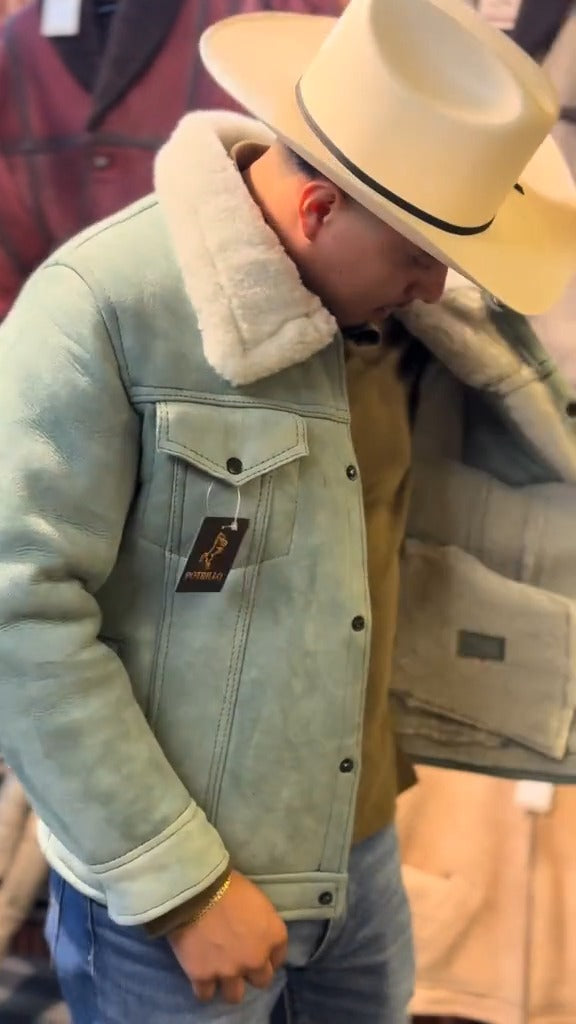 (⏰New Arrivals Promotion $20 OFF) Green Lambswool Western Coat