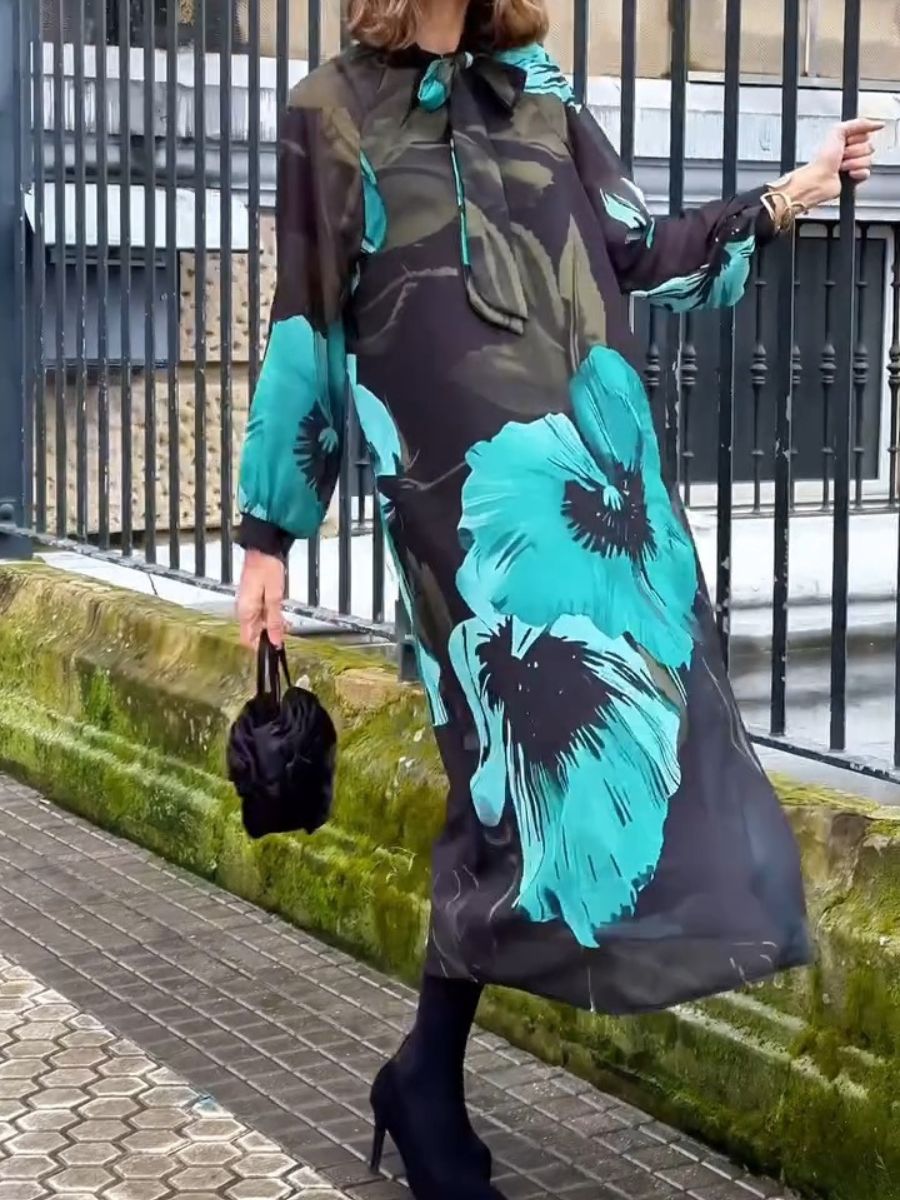 (⏰New Arrivals Promotion $20 OFF) Blue Baulette Midi Dress