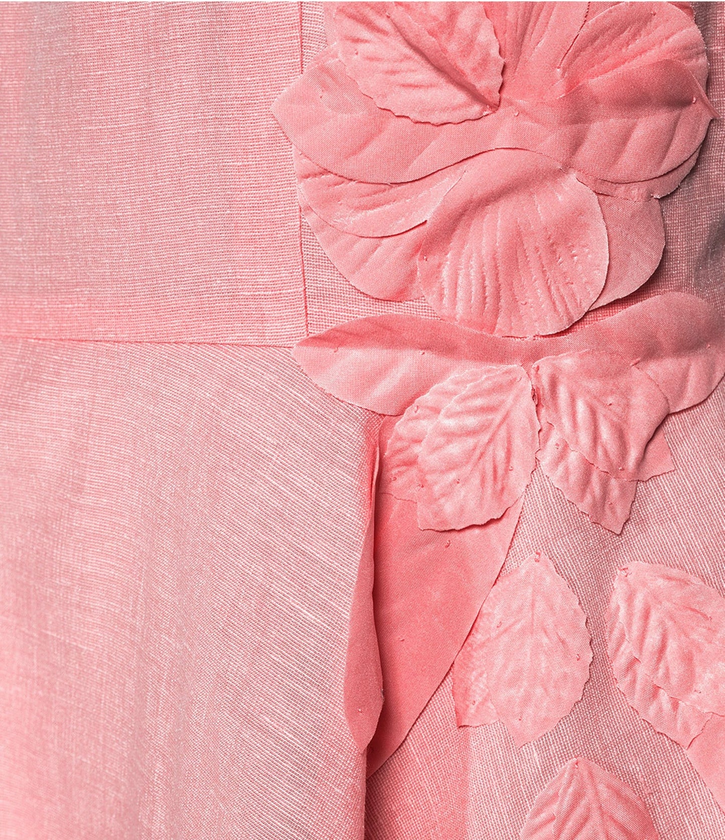 Willow Floral Applique Short Sleeve Mock Neck Midi Dress