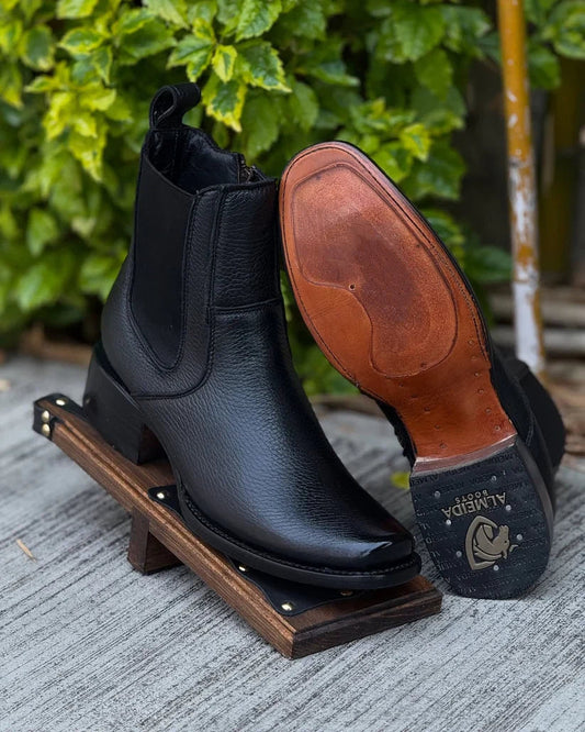 Milano Original Black Deer Western Cowboy Boots