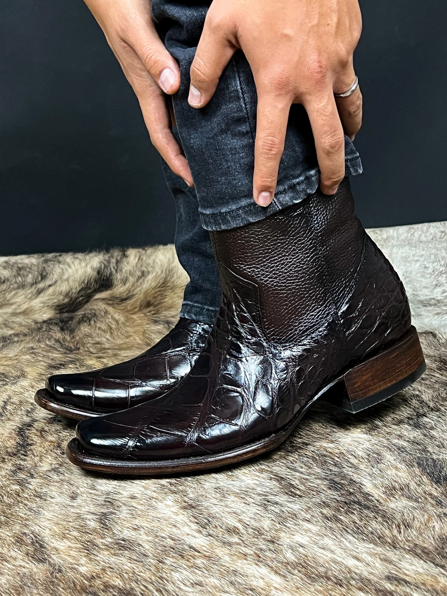 Christian Dark Brown Crocodile  Alligator Dubai
