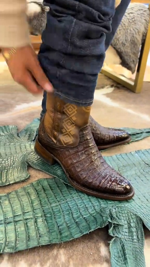 Classic Alligator Leather Boots