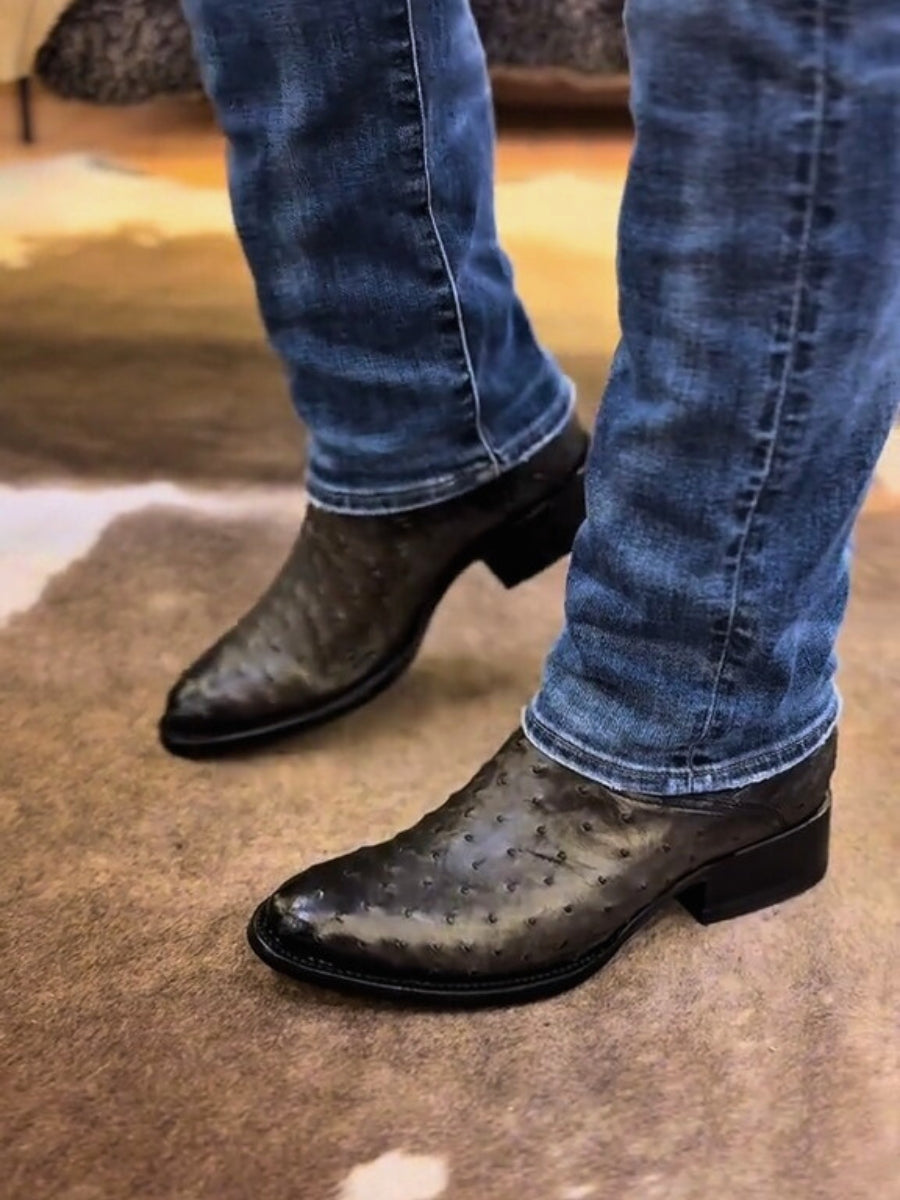 Men's Ostrich Skin Boots