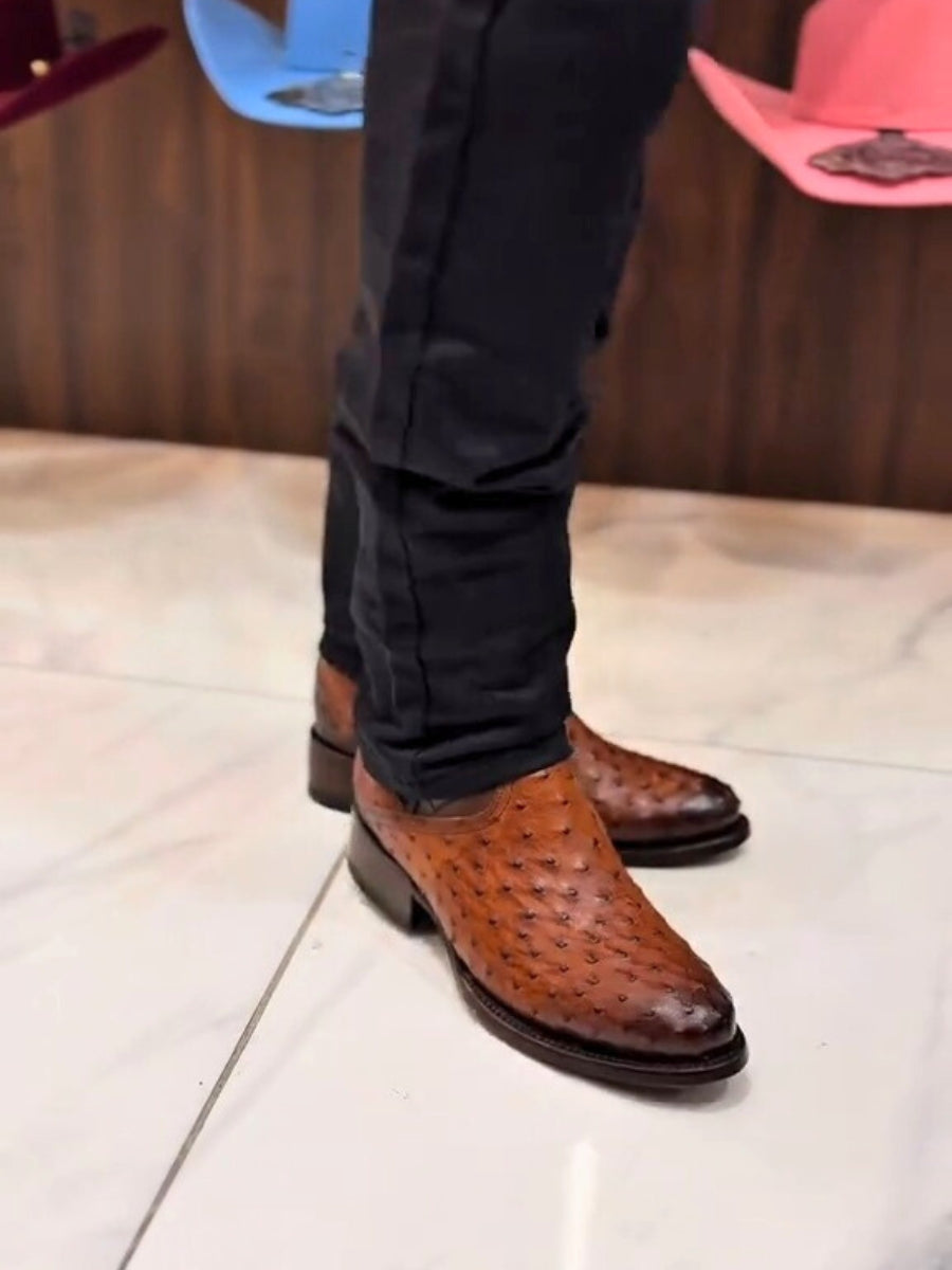 Men's Ostrich Skin Boots