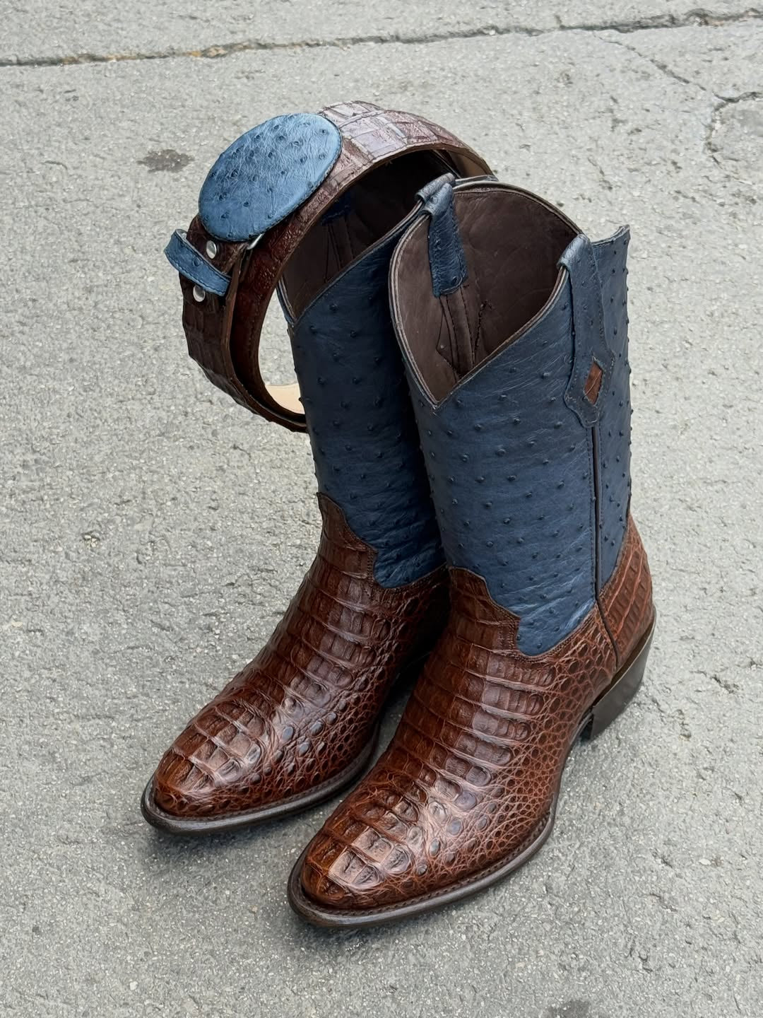 Featuring Crocodile Leather & Ostrich Tube Leather Boots