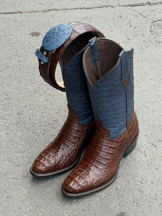 Featuring Crocodile Leather & Ostrich Tube Leather Boots