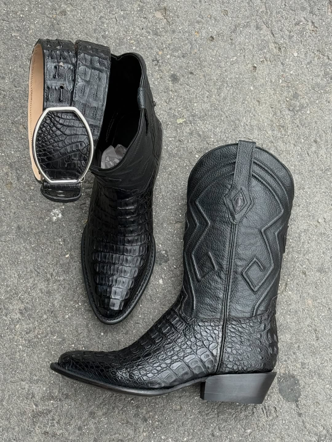 Exclusive Crocodile Leather Boots