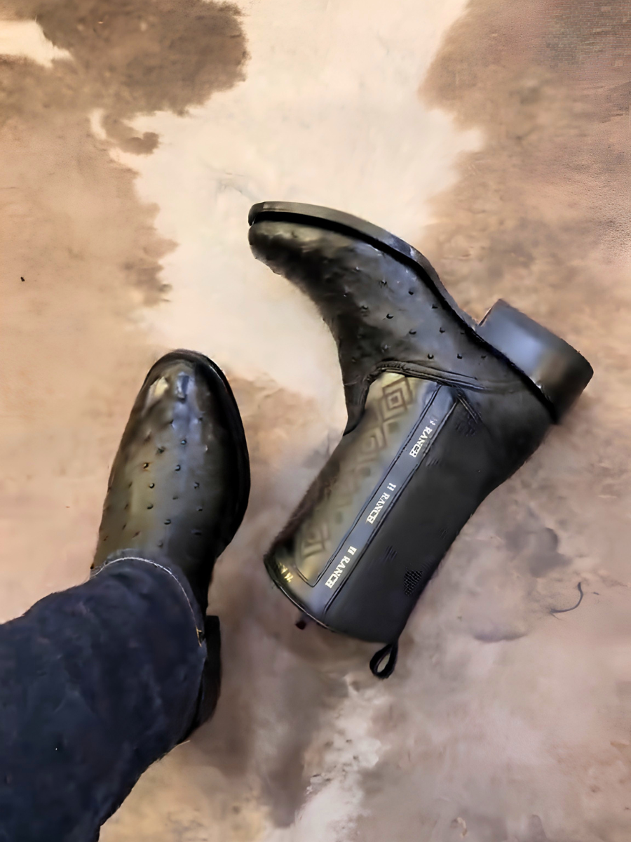 Men's Ostrich Skin Boots