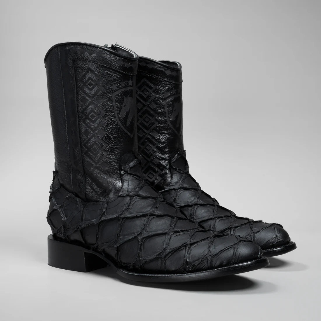 Full Grain Leather Ound Toe Cowboy Boots