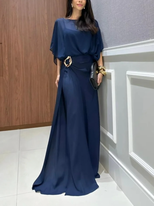 Navy Blue Skirt-pants And Laura Top (consisting Of A Tank Top And A Cape)