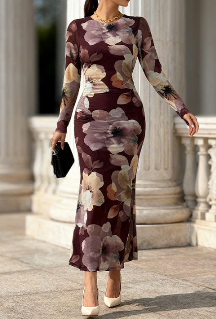 Classy Floral Maxi Dress