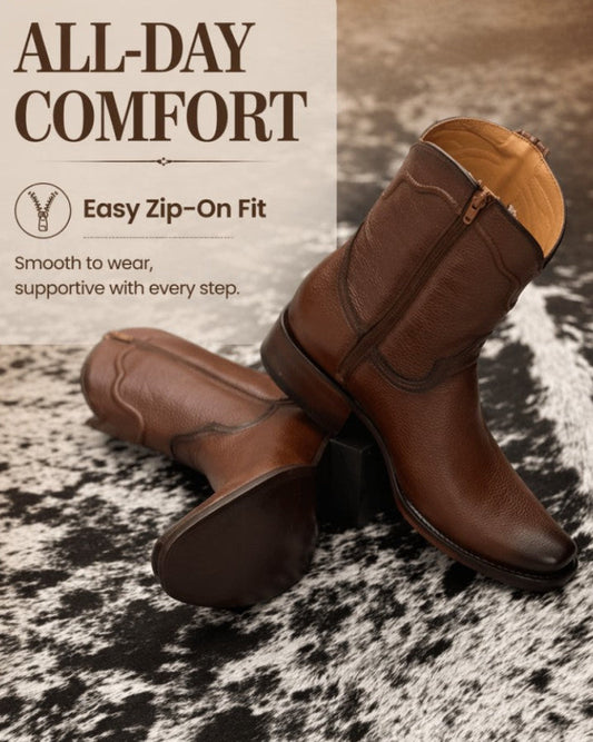 Original Deerskin  Zipper Cowboy Boots