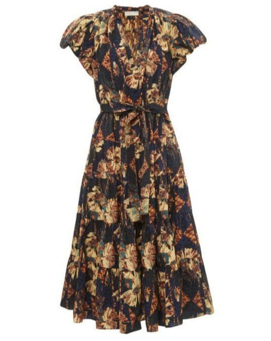 Ruffled neckline Dress