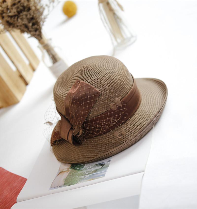 Rolled Mesh Bow Hat