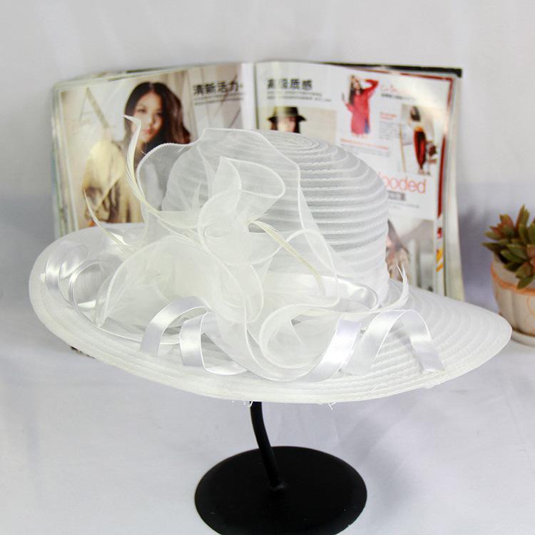 Spring summer mesh flower wedding hat