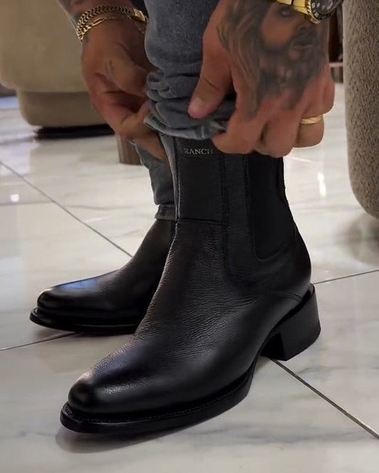 (⏰New Arrivals Promotion $20 OFF)Handcrafted Deerskin Black Half Boots
