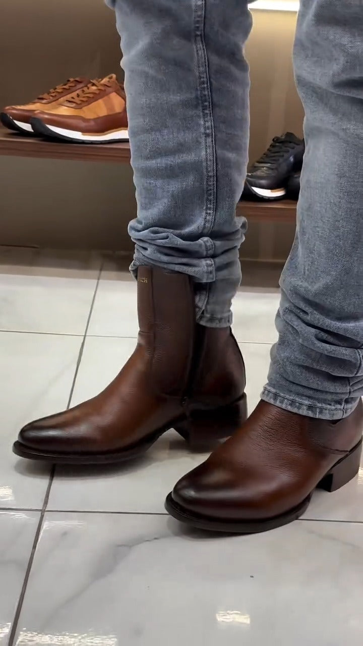 (⏰New Arrivals Promotion $20 OFF)Handcrafted Deerskin Black Half Boots